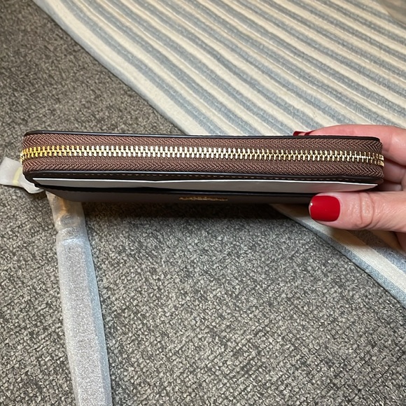 NWT Coach Acc Zip Wristlet Wallet Strap in Saddle 2